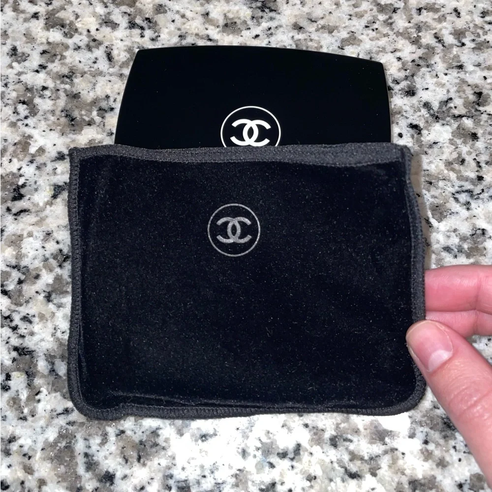 Chanel Mirror Compact with Chanel Pouch
